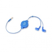 Emerge Technologies Retractable Blue Stereo Earbuds (ETAUDIOBLU)