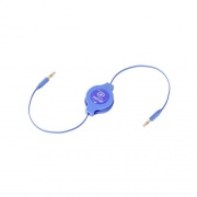 Emerge Technologies Retractable Blue Aux 3.5mm Audio Cable (ETCABLE35BU)