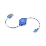 Emerge Technologies Retractable Blue Micro Usb Cable (ETCABLEMICBU)