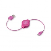Emerge Technologies Retractable Pink Micro Usb Cable (ETCABLEMICPK)