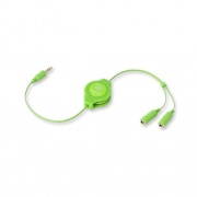 Emerge Technologies Retractable Green Headphones Splitter (ETCABLESPLGN)
