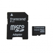Transcend 32gb Microsdhc Class 10 W/ Adapter (TS32GUSDHC10)