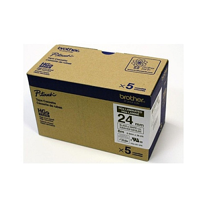 Brother High Grade Tapes,5pk, Black On White (HGE2515PK)