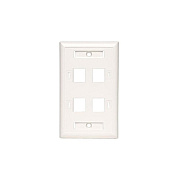 Tripp Lite 4-port Quad Outlet Keystone Wall Plate (N04200104WH)
