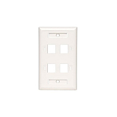 Tripp Lite 4-port Quad Outlet Keystone Wall Plate (N04200104WH)