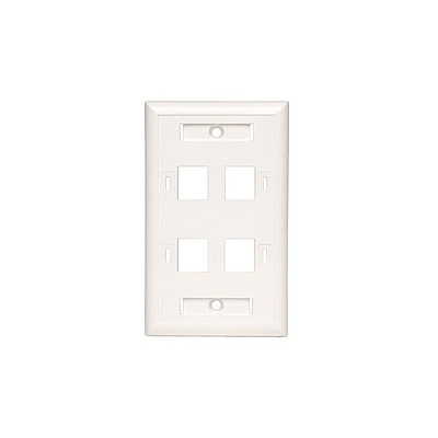 Tripp Lite 4-port Quad Outlet Keystone Wall Plate (N04200104WH)