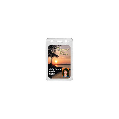Brady People ID Data/credit Card, Clear Vinyl Badge Hold (18151100)