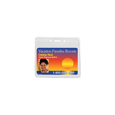 Brady People ID 3 X 4 Horizontal Clear Vinyl Badge Holde (18151400)