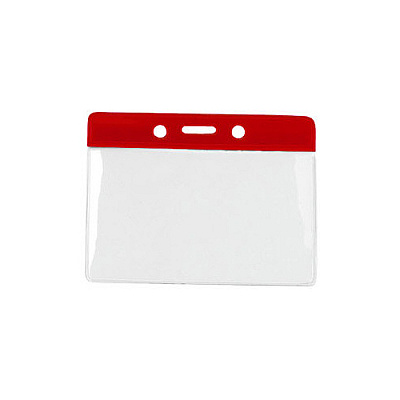 Brady People ID Data/credit Card, Red Bar Vinyl Badge Ho (18201006)