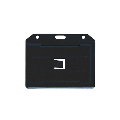 Brady People ID Badge Holder, Black, 2-sided Horizontal (18403051)