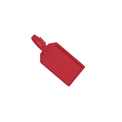 Brady People ID Red, Rigid Luggage Tag Card Holder W/cle (18406206)