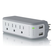 Belkin 3-outlet, 2 Usb Mini Surge Protector Wit (BZ103050-TVL)