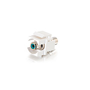 C2G White Rca Keystone Jack - Green (03342)
