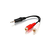 C2G 3.5mm Stereo Male To 2 Rca Female Y Cbl (40422)