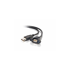 C2G 1.5ft Usb 2.0 Am To Af Panel Mount Cable (28062)