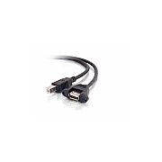 C2G 1.5ft Usb 2.0 Af To Bm Panel Mount Cable (28067)