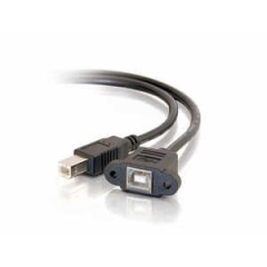 C2G 6in. Usb 2.0 Bf To Bm Panel Mount Cable (28070)