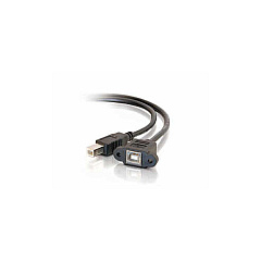 C2G 1ft. Usb 2.0 Bf To Bm Panel Mount Cable (28071)