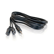 C2G 6ft 3.5mm Male To (2) 3.5mm Female Y (40427)