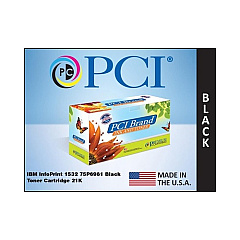PCI Brand Remanufactured Ibm 75p6961 Black Toner Cartridge 21000 Page Yield For Ibm 1532/1552/1552n/1570 Mfp/1572/1572n/1650 Mfp Made In Usa (75P6961PC)