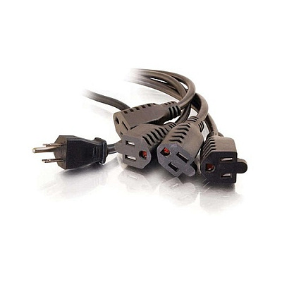 C2G 6ft 1 To 4 Power Cord Splitter (29808)