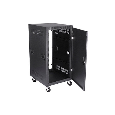 Mediatech 21rurack W/casters; Doors; Pwr (MT100EQ24)
