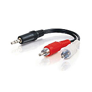 C2G 3ft 3.5mm Stereo M To (2) Rca Male. (39942)