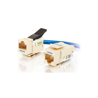 C2G Cat5e Tooless Keystone Wo Pcb Ivory (35224)
