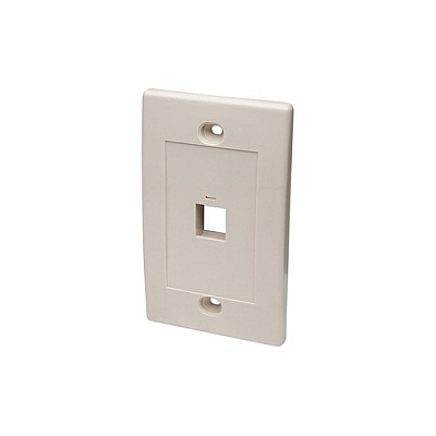 Intellinet 1 Outlet Ivory Wall Plate (162654)