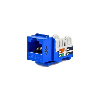 Weltron Cat5e 110 Type Keystone Jack Blue (44678BL)