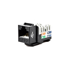 Weltron Cat6 110 Type Keystone Jack Black (44678C6BK)