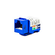 Weltron Cat6 110 Type Keystone Jack Blue (44678C6BL)