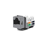 Weltron Cat6 110 Type Keystone Jack Grey (44678C6GY)