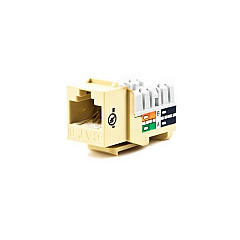 Weltron Cat6 110 Type Keystone Jack Ivory (44678C6IV)