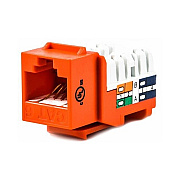 Weltron Cat6 110 Type Keystone Jack Orange (44678C6OR)