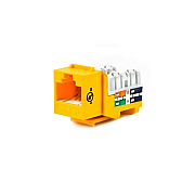 Weltron Cat6 110 Type Keystone Jack Yellow (44678C6YL)