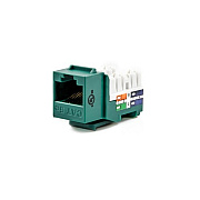 Weltron Cat5e 110 Type Keystone Jack Green (44678GN)