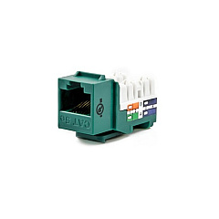 Weltron Cat5e 110 Type Keystone Jack Green (44678GN)
