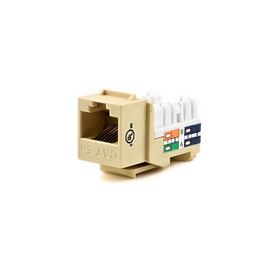 Weltron Cat5e 110 Type Keystone Jack Ivory (44678IV)