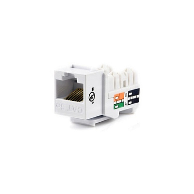 Weltron Cat5e 110 Type Keystone Jack White (44678WH)