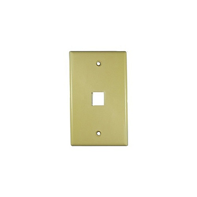 Weltron 1 Port Single Gang Keystone Faceplace Iv (44791IV)