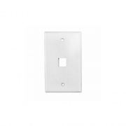 Weltron 1 Port Single Gang Keystone Faceplace Wh (44791WH)