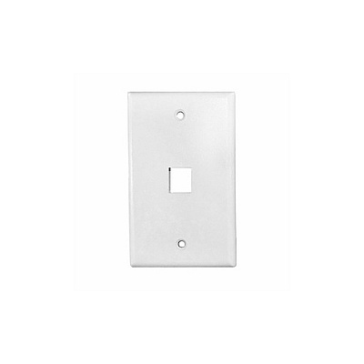Weltron 1 Port Single Gang Keystone Faceplace Wh (44791WH)
