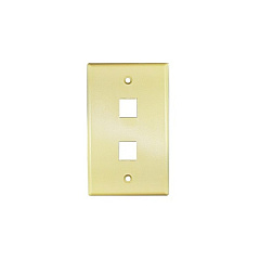 Weltron 2 Port Single Gang Keystone Faceplace Iv (44792IV)