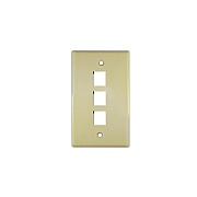 Weltron 3 Port Single Gang Keystone Faceplate Iv (44793IV)