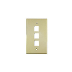 Weltron 3 Port Single Gang Keystone Faceplate Iv (44793IV)