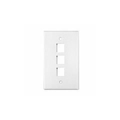 Weltron 3 Port Single Gang Keystone Faceplate Wh (44793WH)