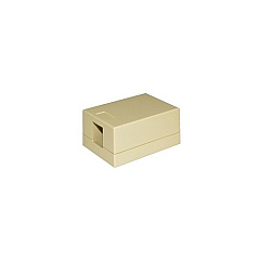 Weltron 1 Port Keystone Surface Mount Box Ivory (44797IV)