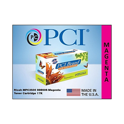 PCI Brand Compatible Ricoh 841344 888606 Magenta Toner Cartridge 17k For Ricoh Mpc3500/mpc3500efi/mpc3500spf/mpc4500/mpc4500a/mpc4500e1 Made In Usa (888606PC)