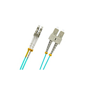 Weltron 1 Meter Lc/sc 50 Micron 10gig Aqua (9051021M)